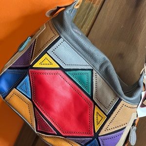 Real leather hobo bag